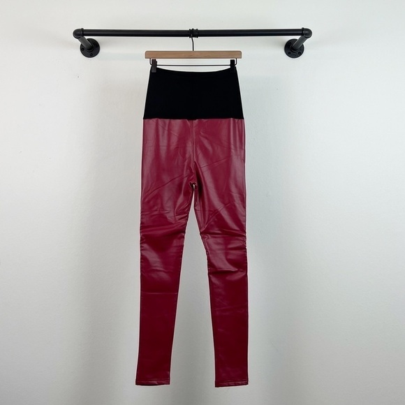 Preggo Leggings Rockstar Mamacita Faux Leather Moto Maternity Leggings - Picture 8 of 8